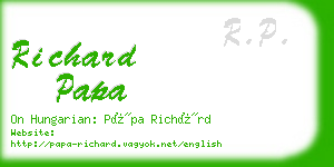 richard papa business card